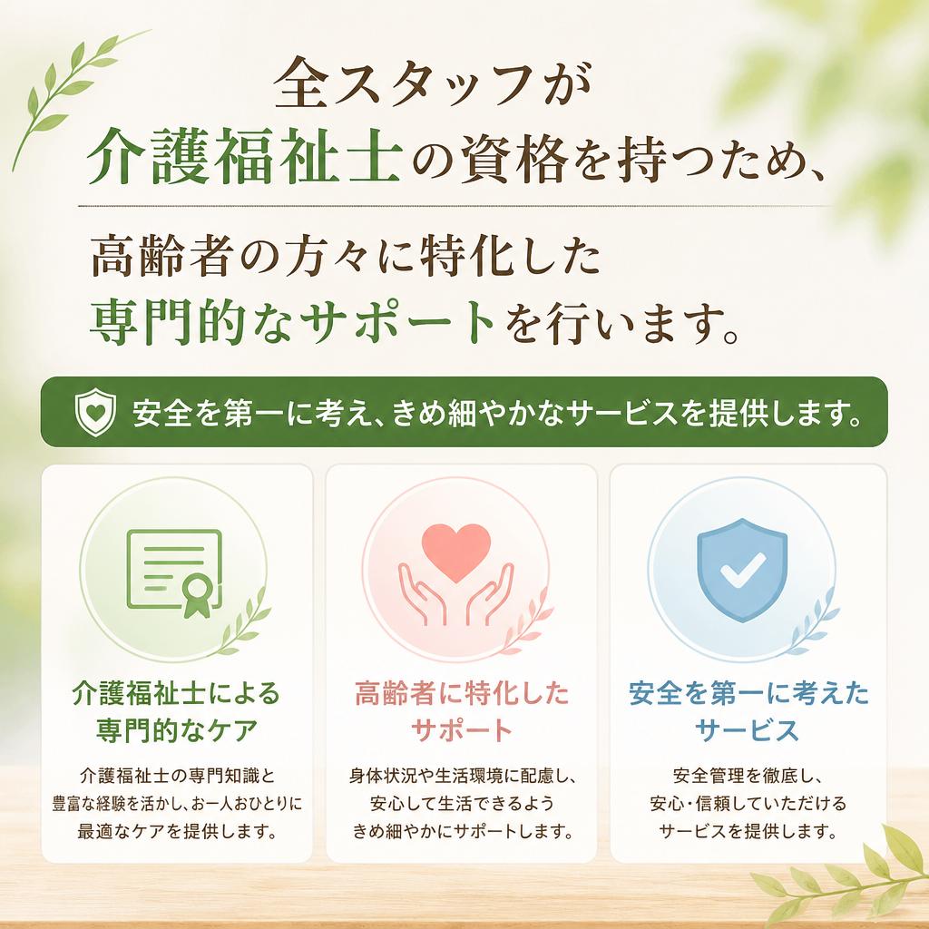 安心して利用できる専門スタッフ
