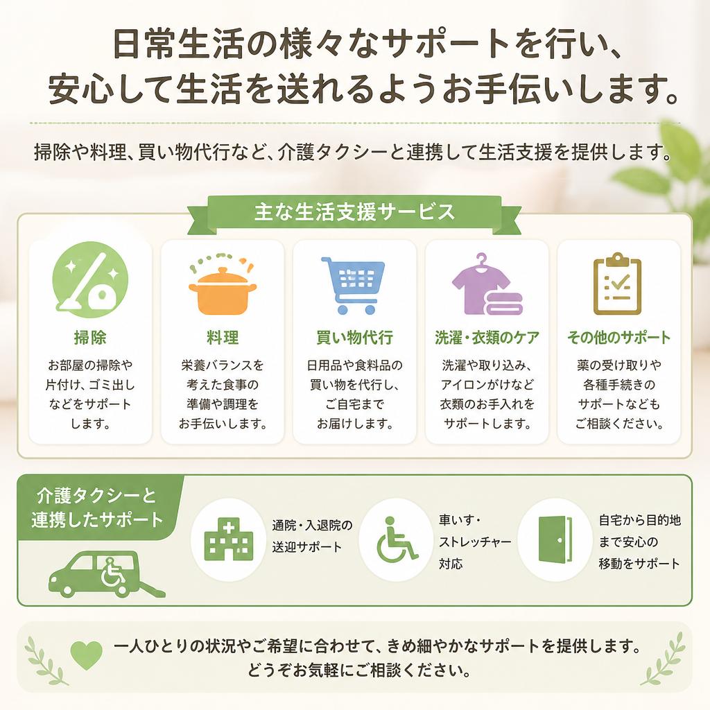生活支援もお任せ！