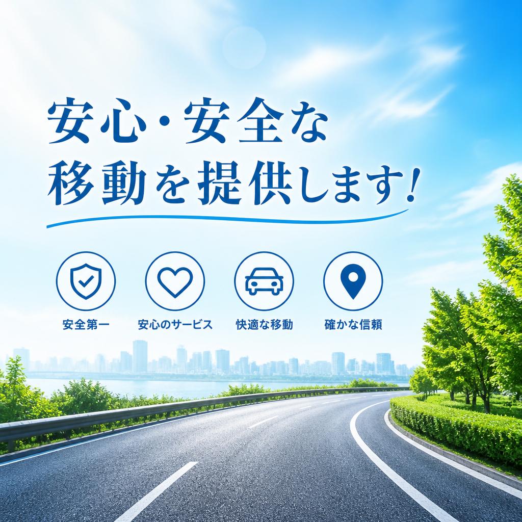 安心・安全な移動を提供します！