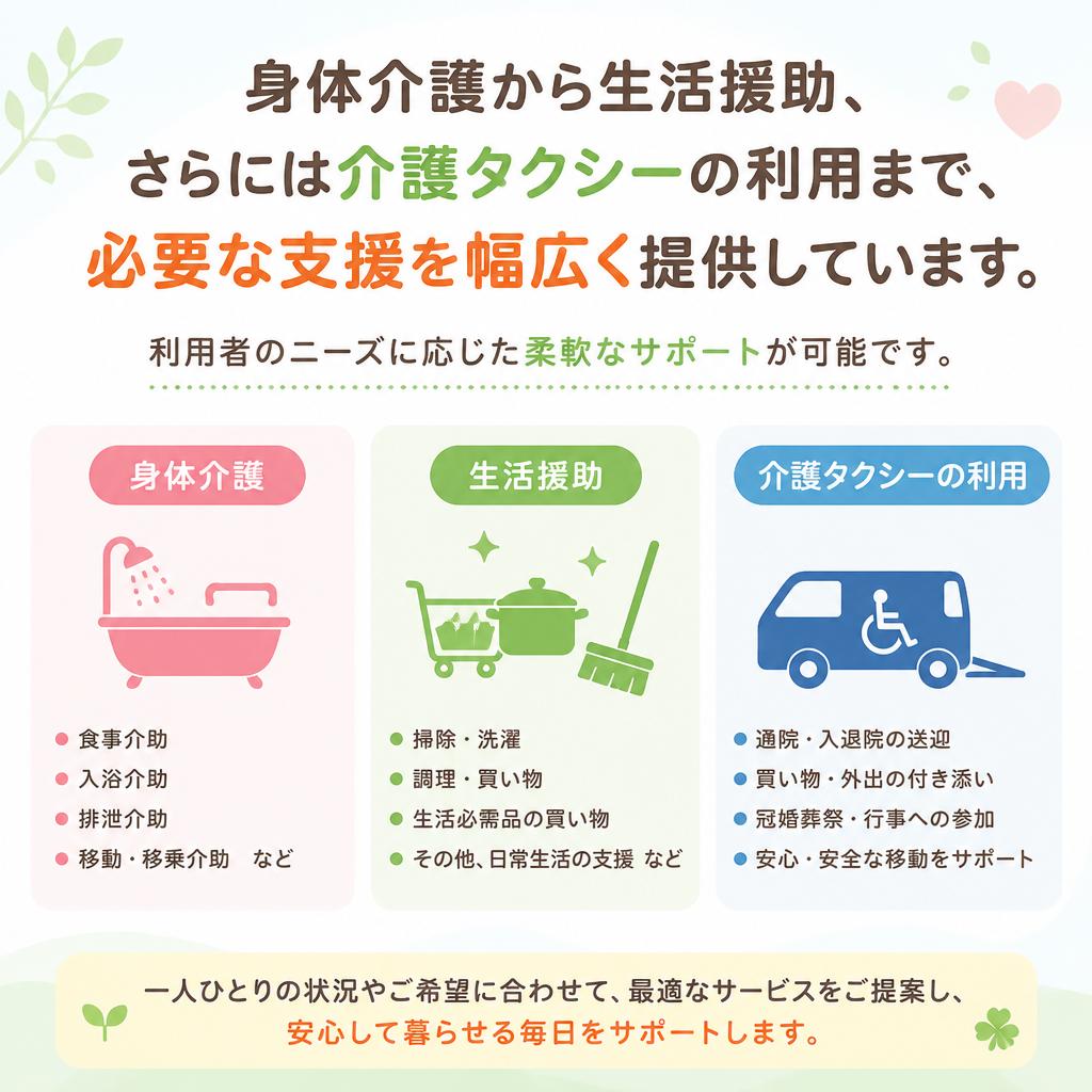 利用者支援の幅広いサービス