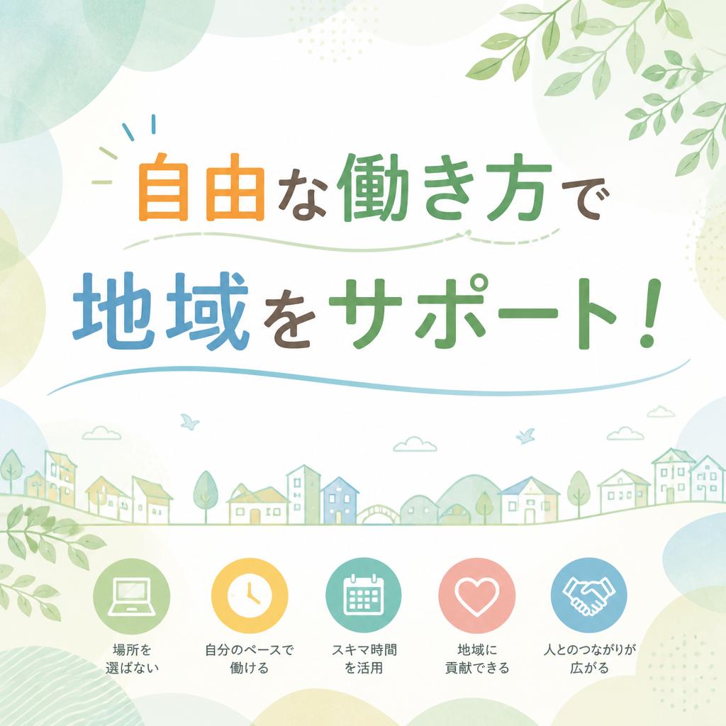 自由な働き方で地域をサポート！