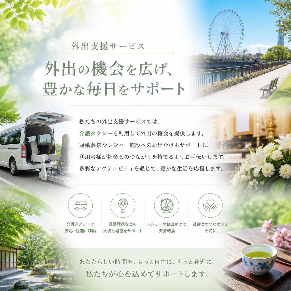 外出支援サービス – 社会参加を促進