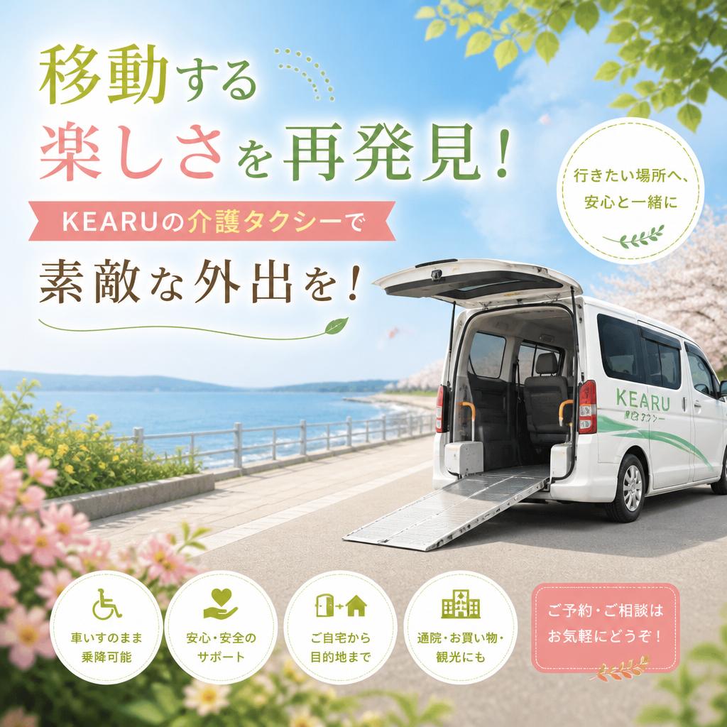 移動する楽しさを再発見！KEARUの介護タクシーで素敵な外出を！