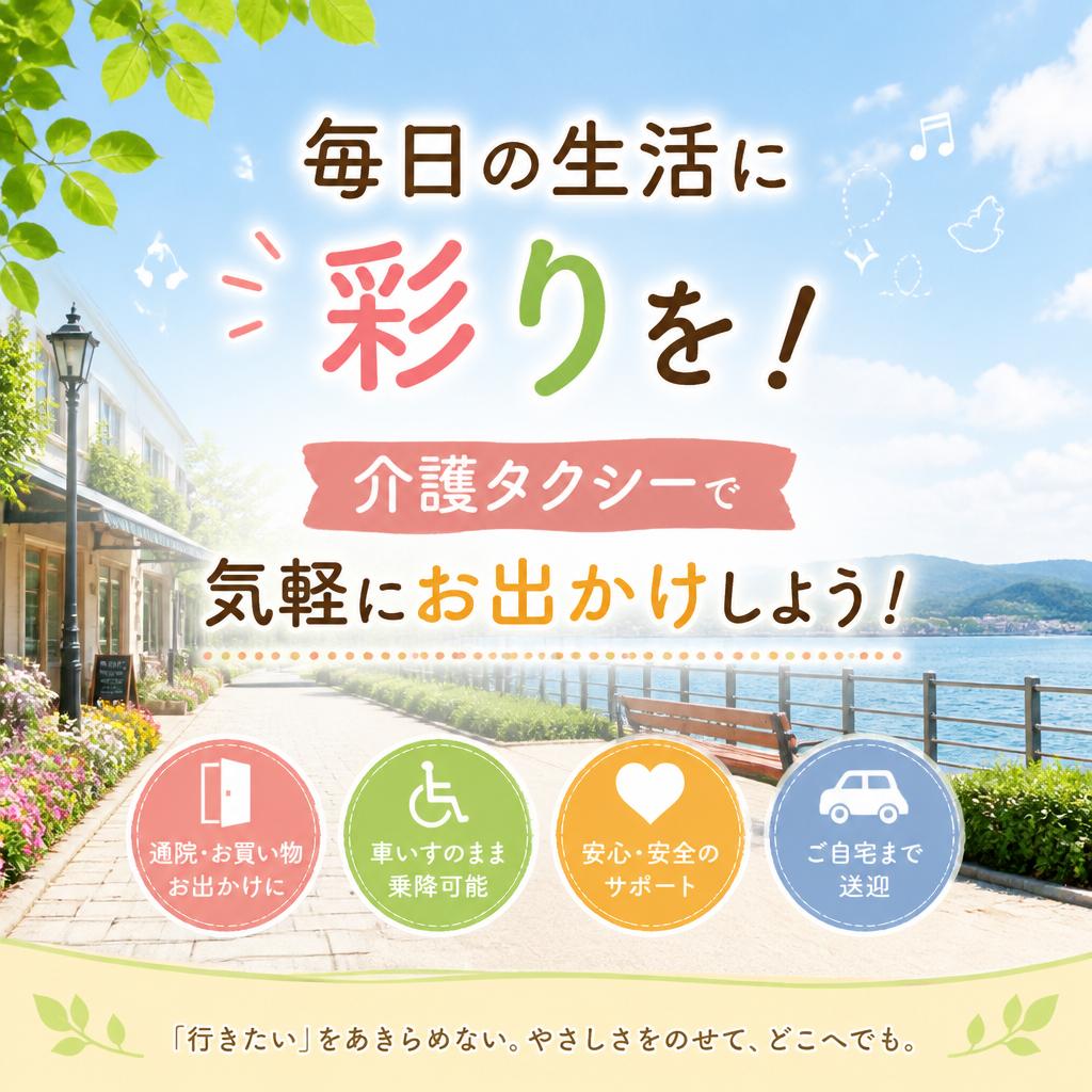 毎日の生活に彩りを！介護タクシーで気軽にお出かけしよう！