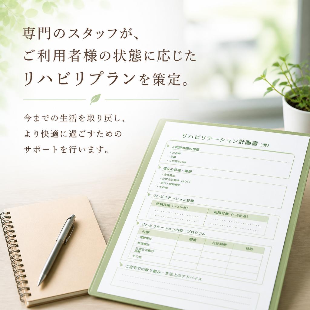 心を込めたリハビリサポート
