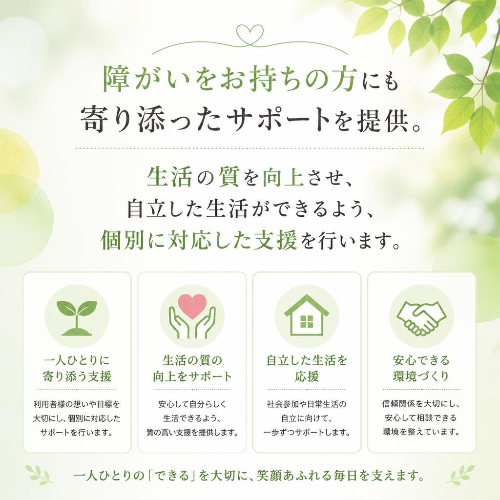 障がい者支援の充実したサービス
