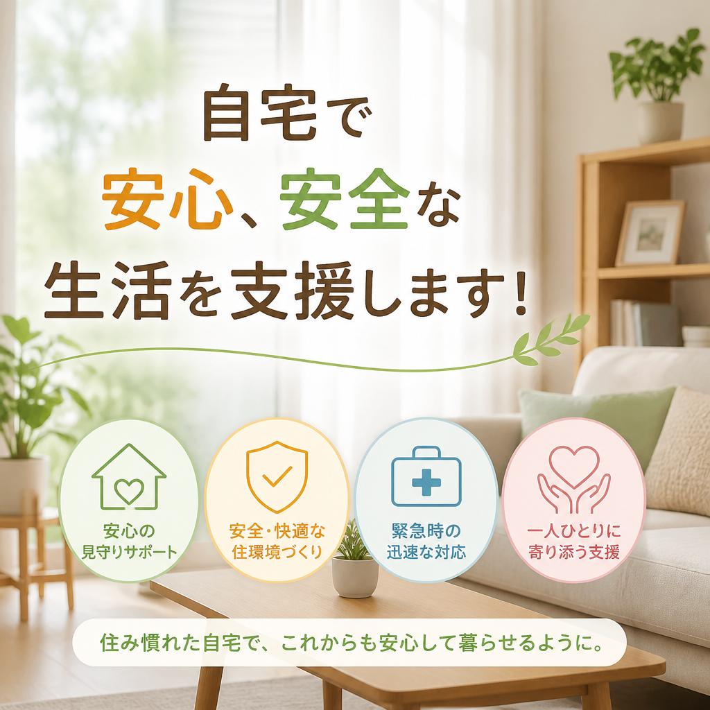 自宅で安心、安全な生活を支援します！