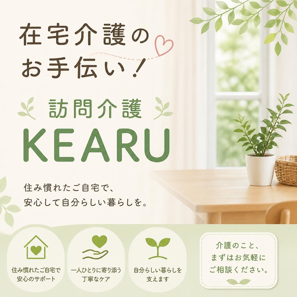 在宅介護のお手伝い！訪問介護KEARU