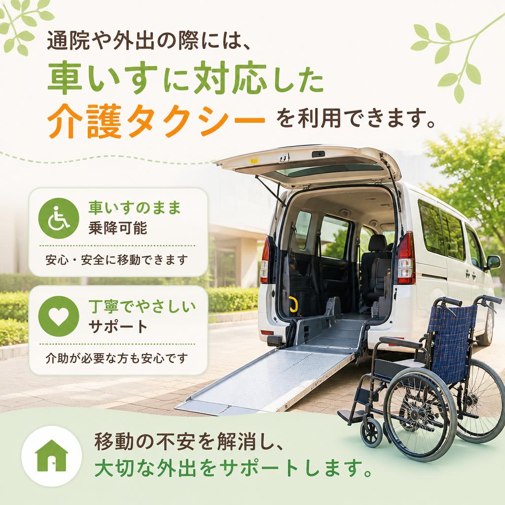 介護タクシーでの安心な移動