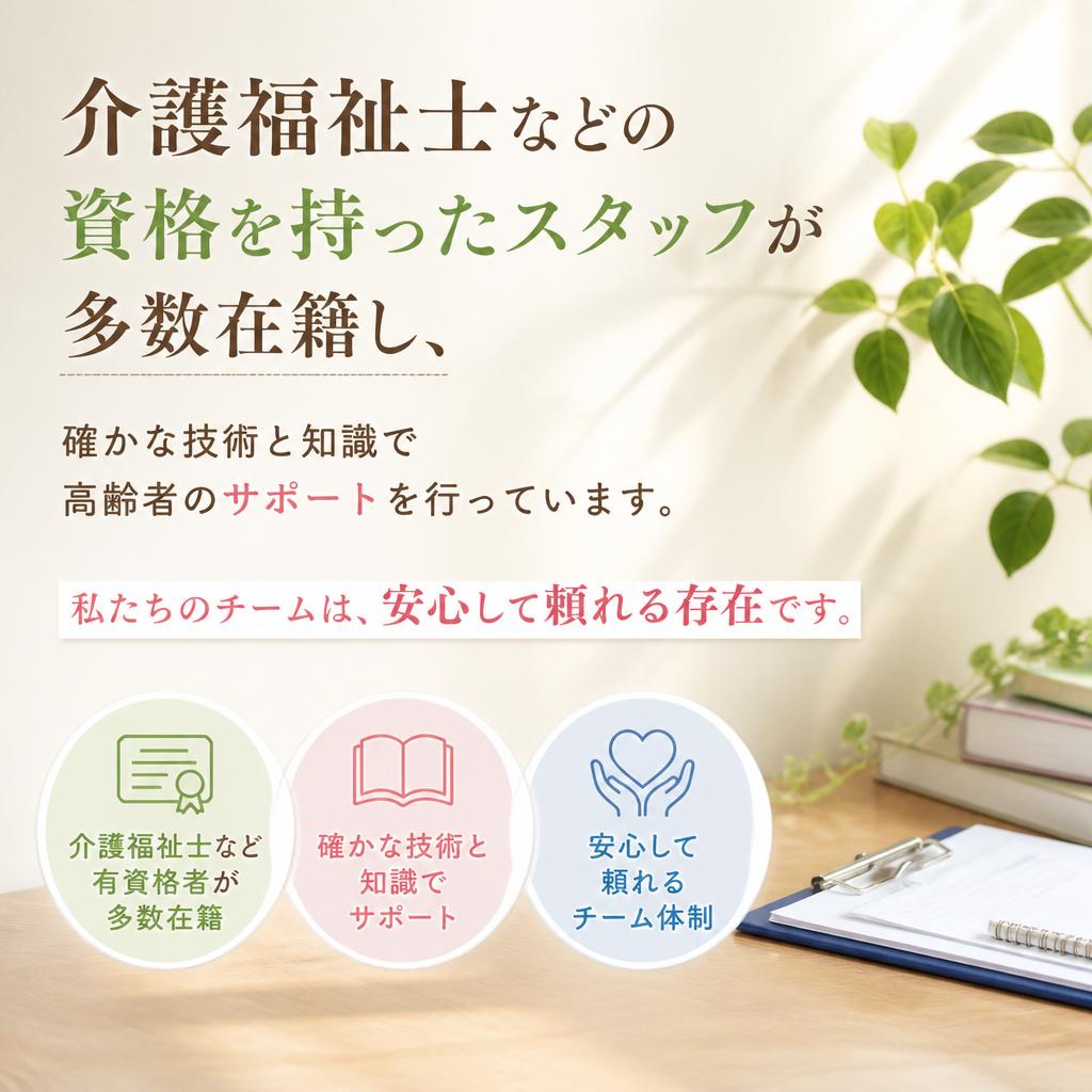 経験豊富な介護スタッフ