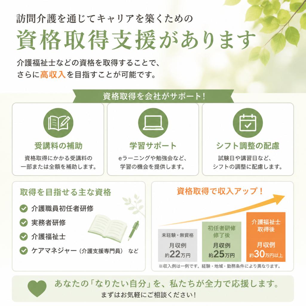 3. 資格取得支援でさらにスキルアップ!
